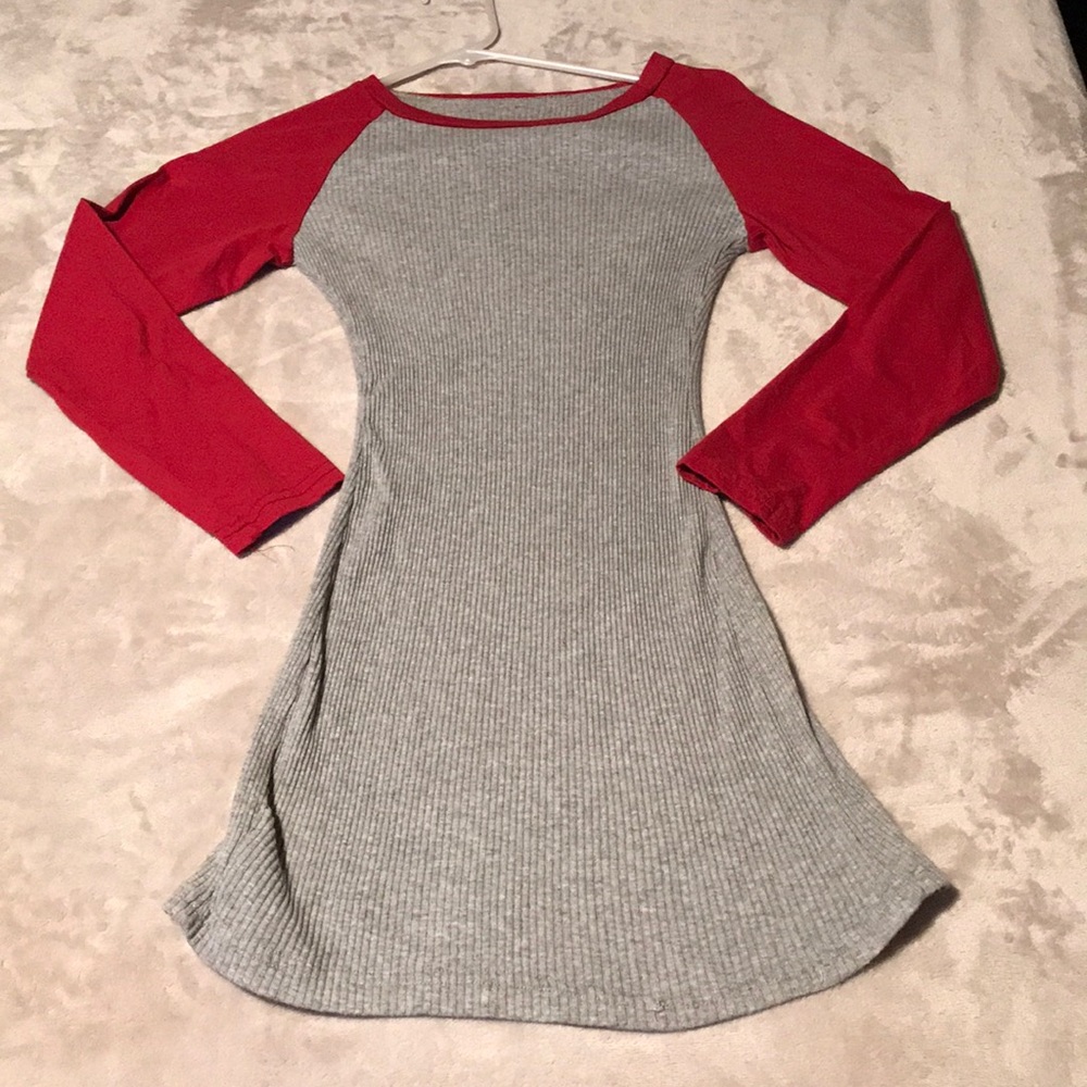 Grey/Red tight dress